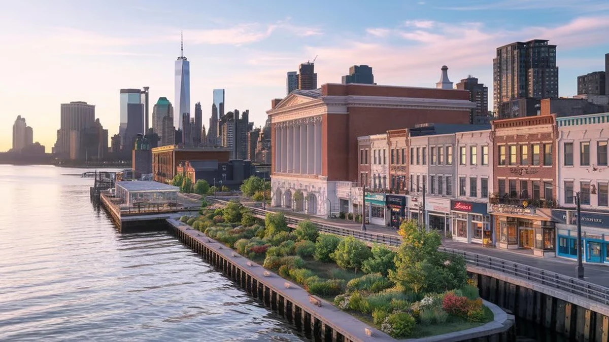 apartment cleaning service Hoboken Jersey City NJ — waterfront view of Hoboken with NYC skyline