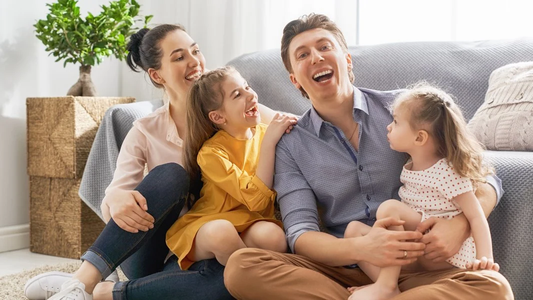 Regular house cleaning North Plainfield NJ - happy family in clean well-maintained home