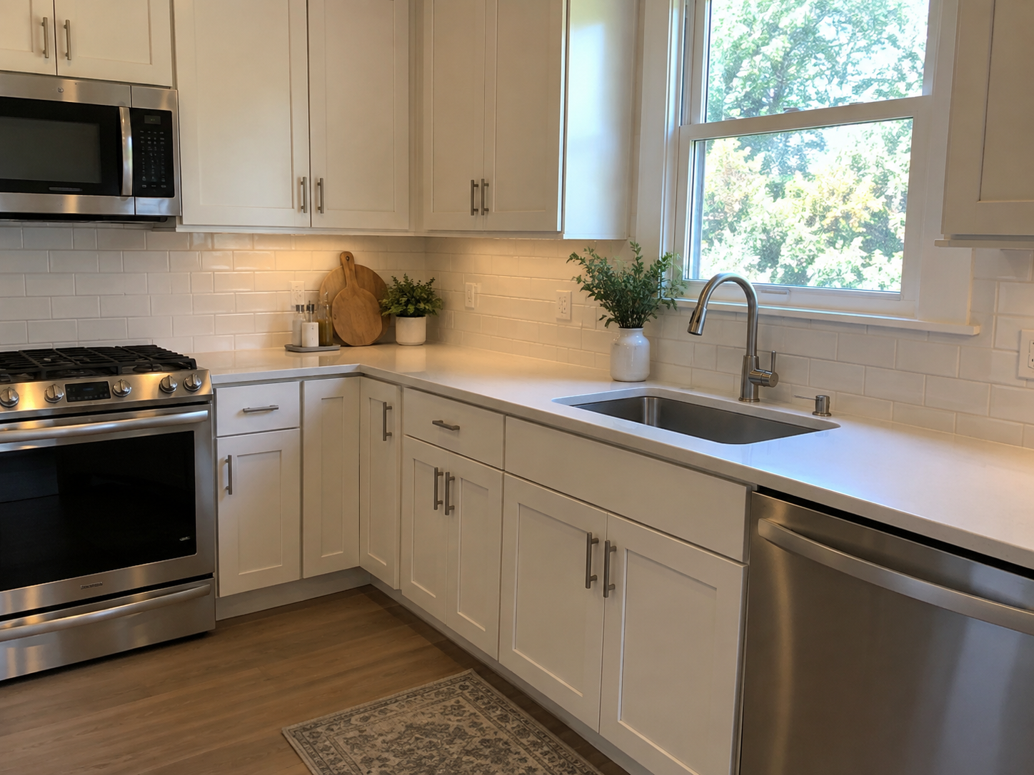 Clean kitchen ready for move-in day