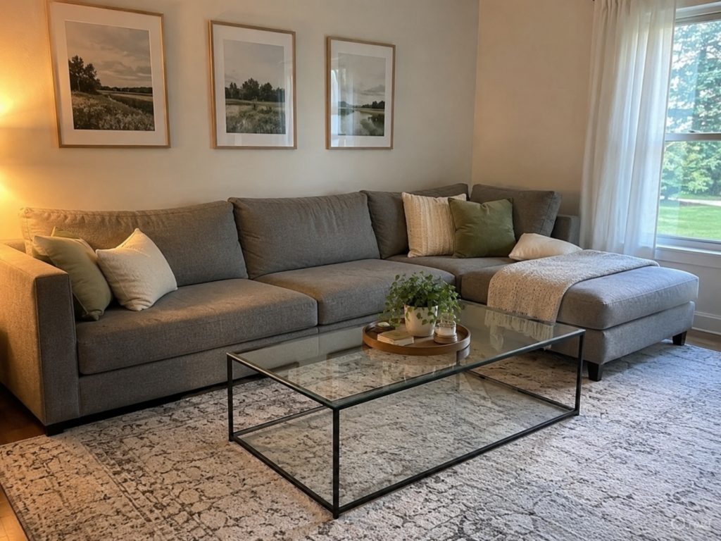Tidy living room after professional house cleaning in Westfield NJ